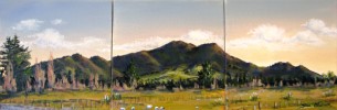 Mt. Tauhara Triptych by Sue Graham